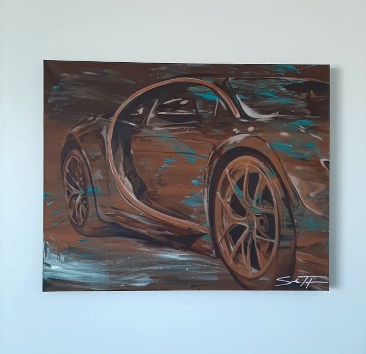 "Patina Supersport" Bugatti Artwork | 24x30" Original