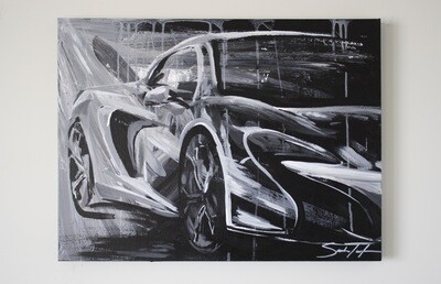 B&W McLaren 650S | 18x24" Original B&W McLaren 650S | 18x24" Original