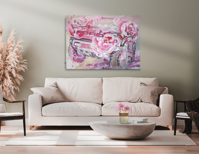 &quot;Raptor in Pink&quot; Ford Truck Artwork | 30x40&quot; Original