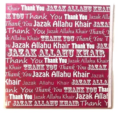 Jazak Allahu Khair - Pink Card
