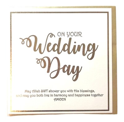 On Your Wedding Day - gold Card