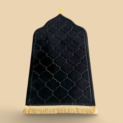 Dome Luxury Prayer Mat Black (Free Bag)
