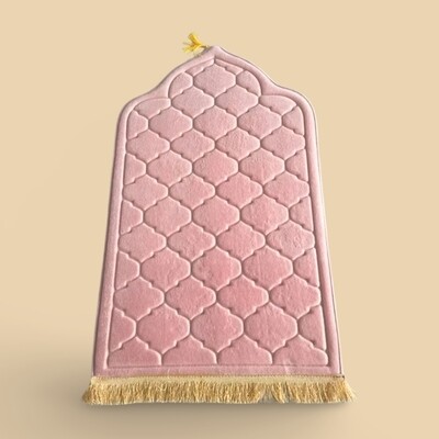 Dome Luxury Prayer Mat Blush Pink (Free Bag)