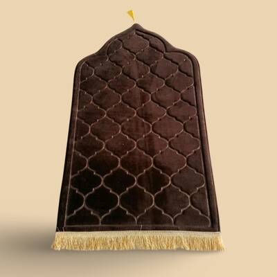 Dome Luxury Prayer Mat Chocolate Brown (Free Bag)