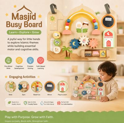 My Little Muslim Masjid Busy Board – Montessori Sensory Activity Board