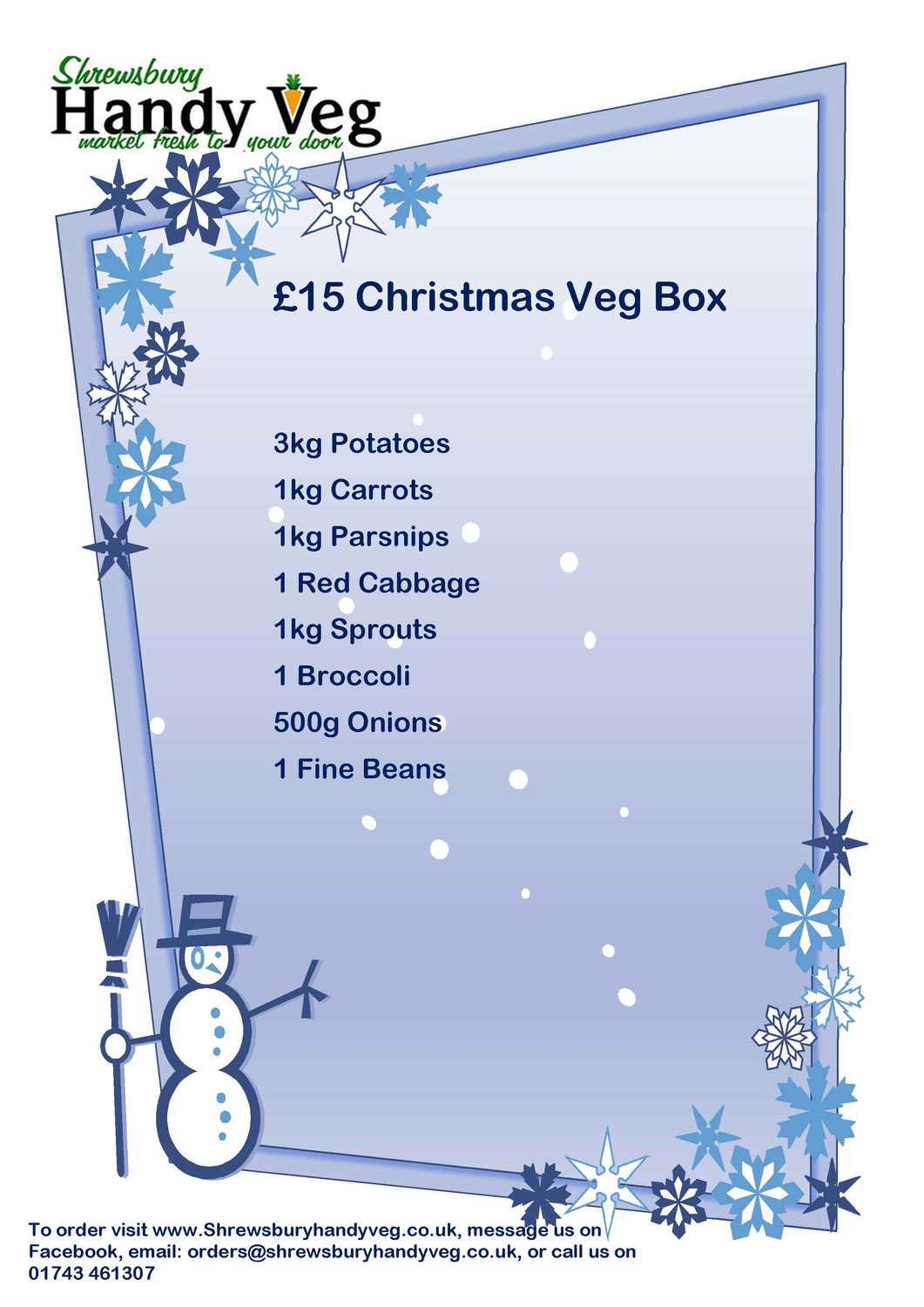 £15 Christmas Vegetable Box