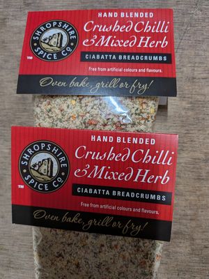 Ciabatta Breadcrumbs Coatings - Crushed Chilli &amp; Mixed Herbs