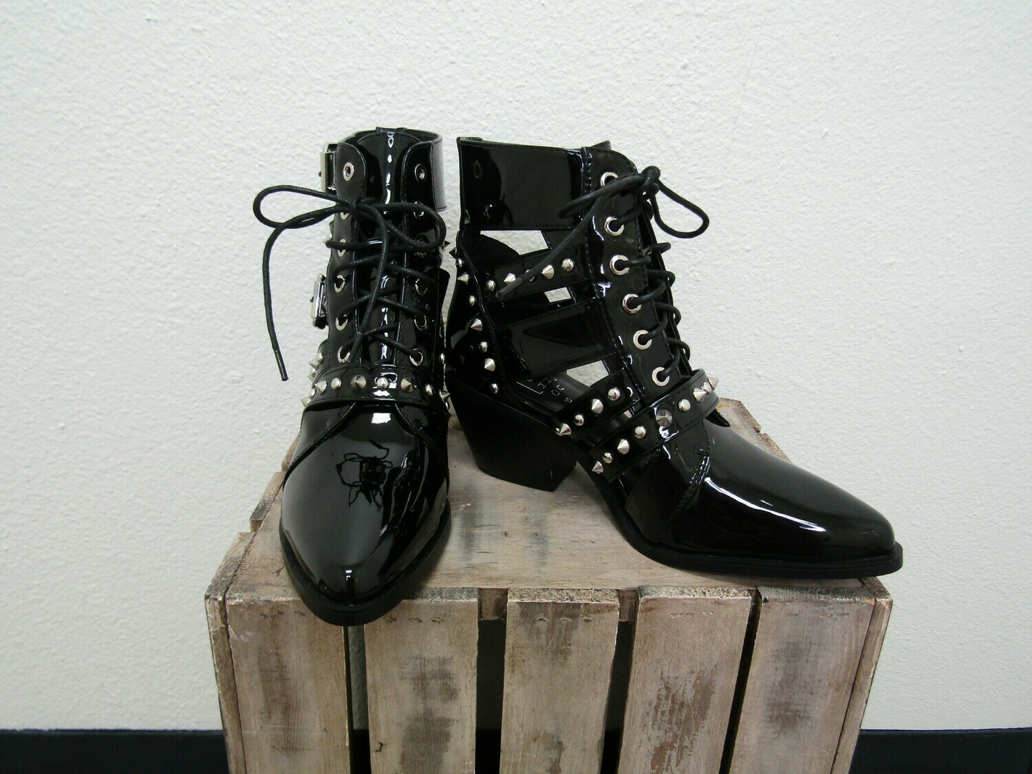 SS Black Strapped Bootie