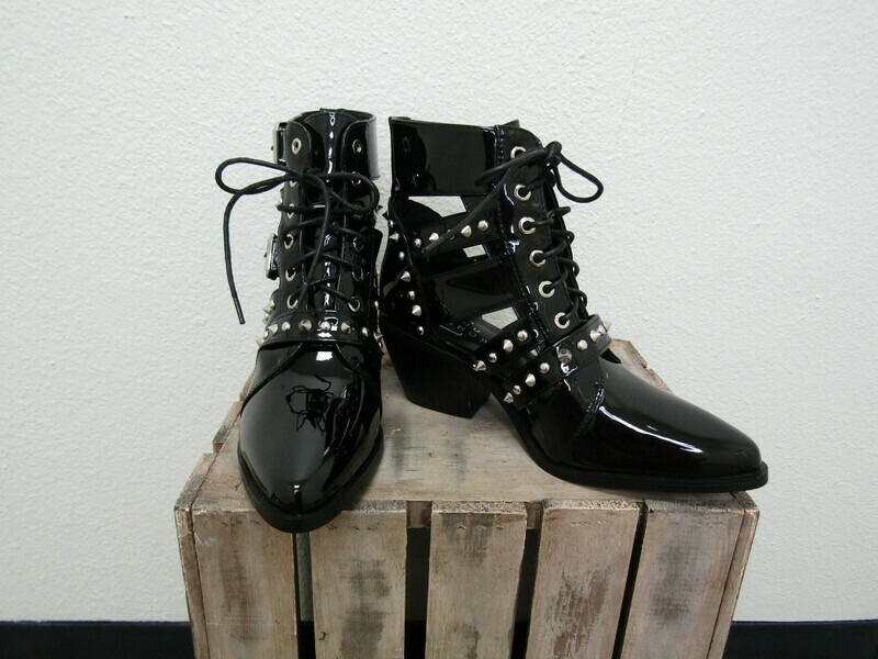 SS Black Strapped Bootie