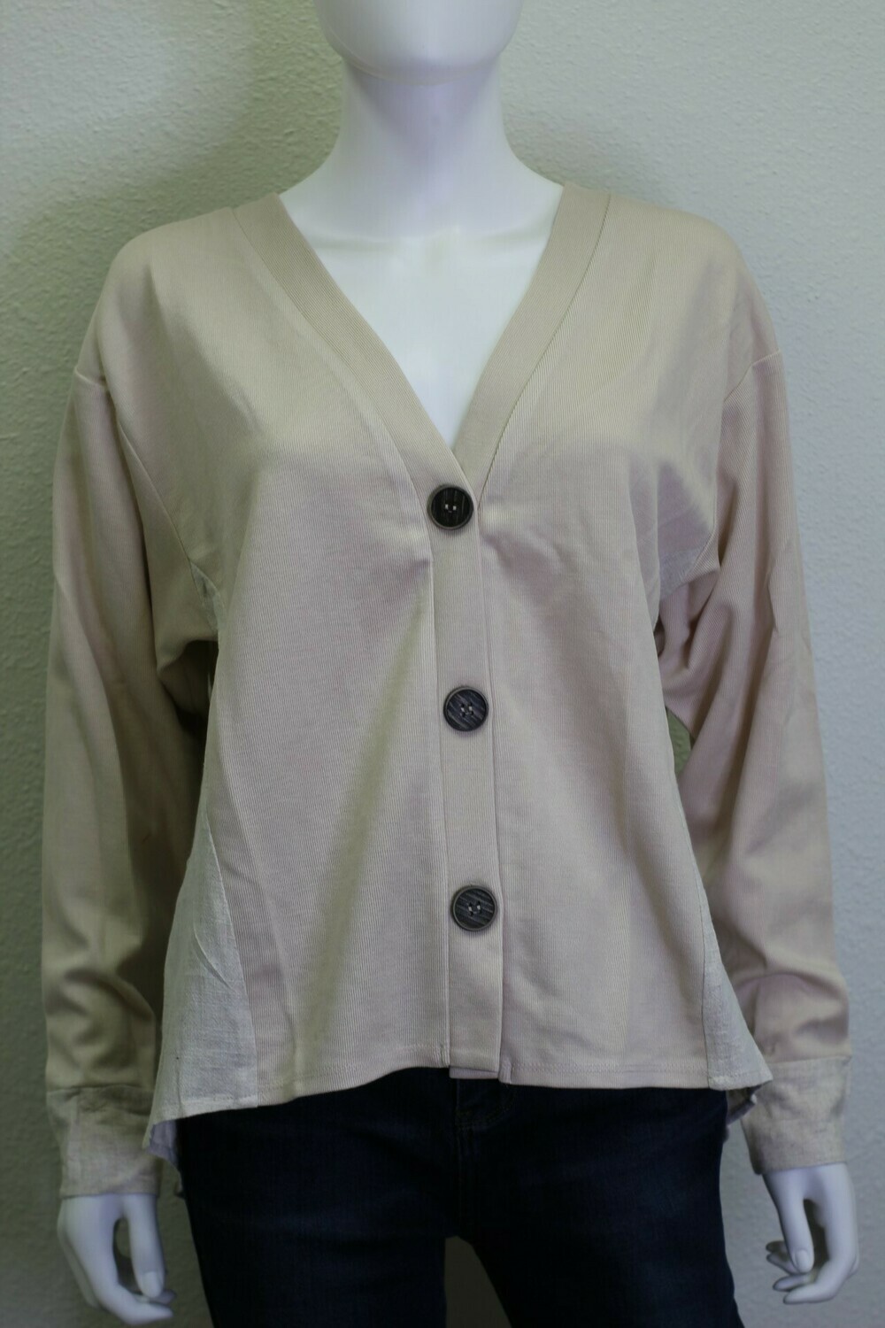 Oatmeal Linen Cardigan
