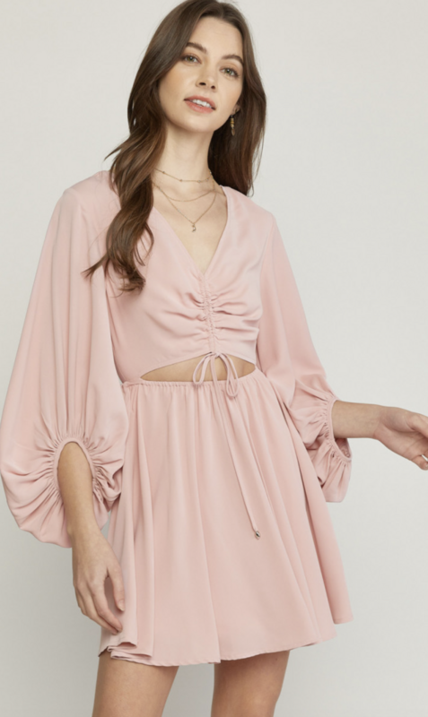 ENTRO Blush Cutout Dress