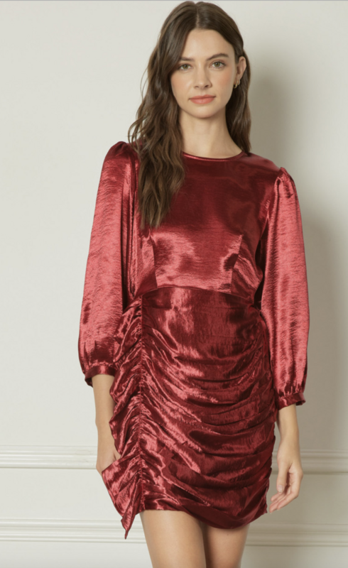 ENTRO Ruby Satin Dress