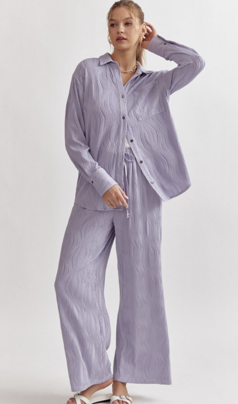 ENTRO Lavender Wavy Trousers
