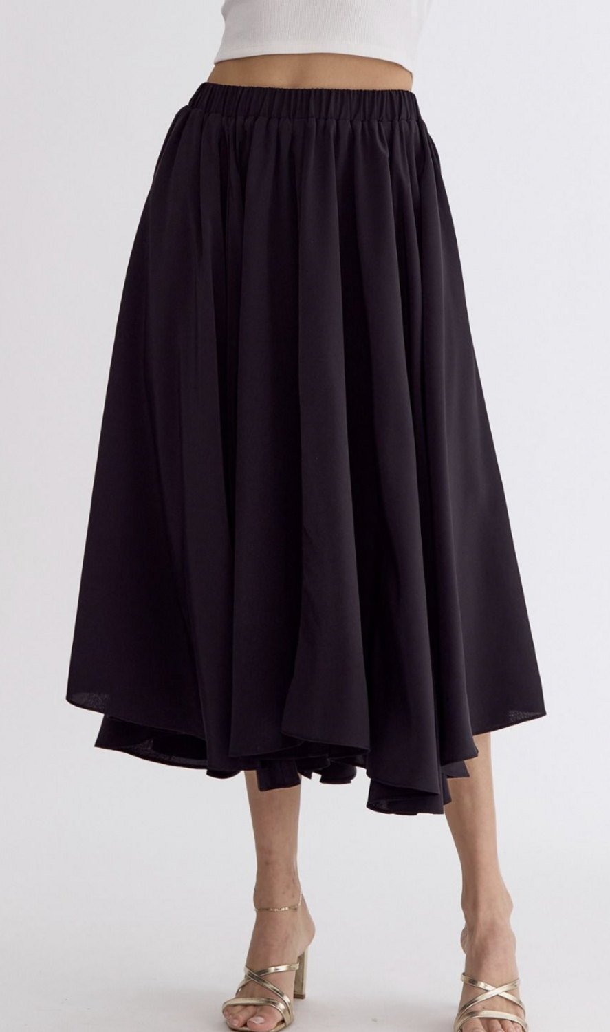 ENTRO Black Maxi Skirt