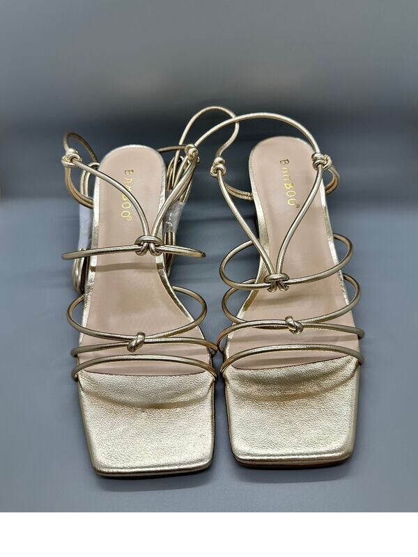 BAMBOO Gold Wrap Heel