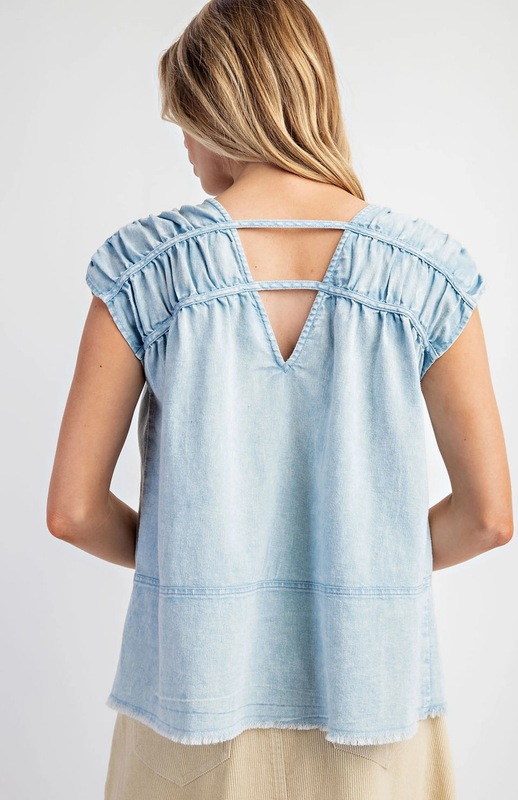 HEYSON Acid Denim Blouse