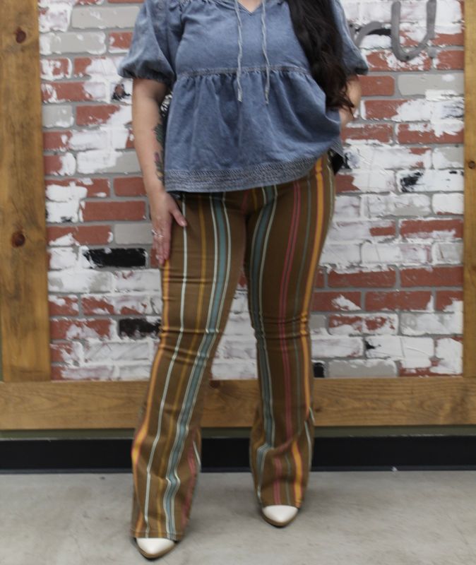 JB Brown Multi Striped Flare