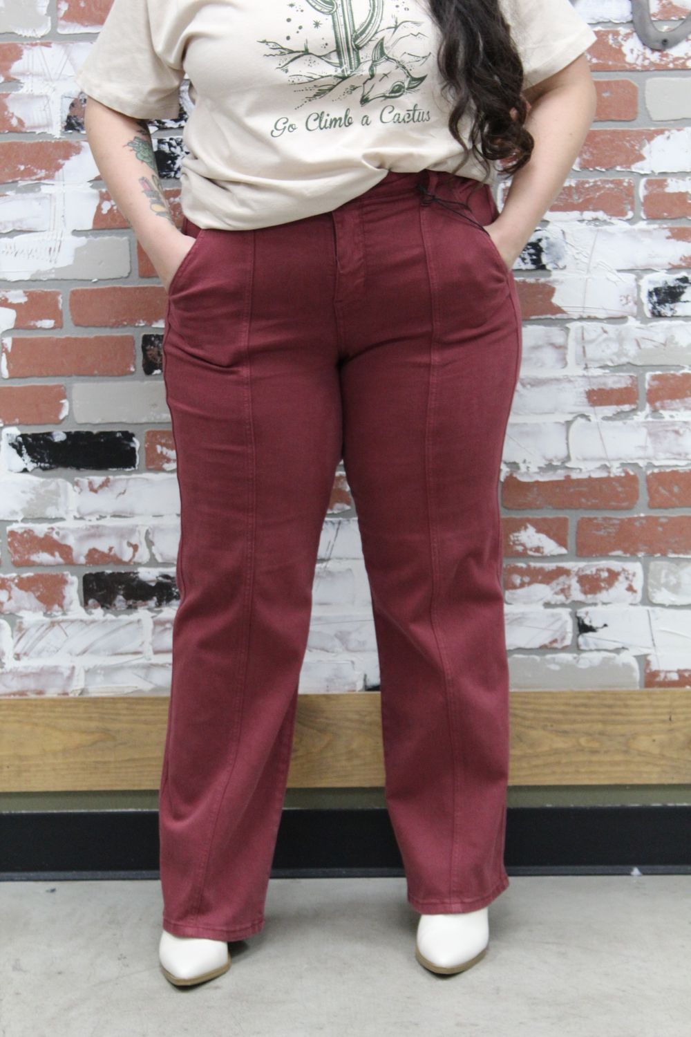 JB HW Burgundy Jeans