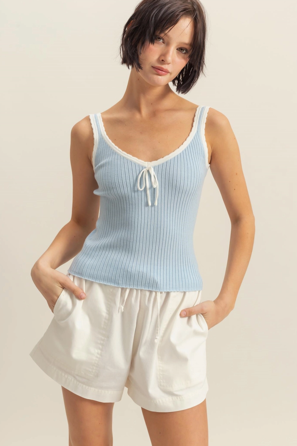 HF Light Blue Knit Tank