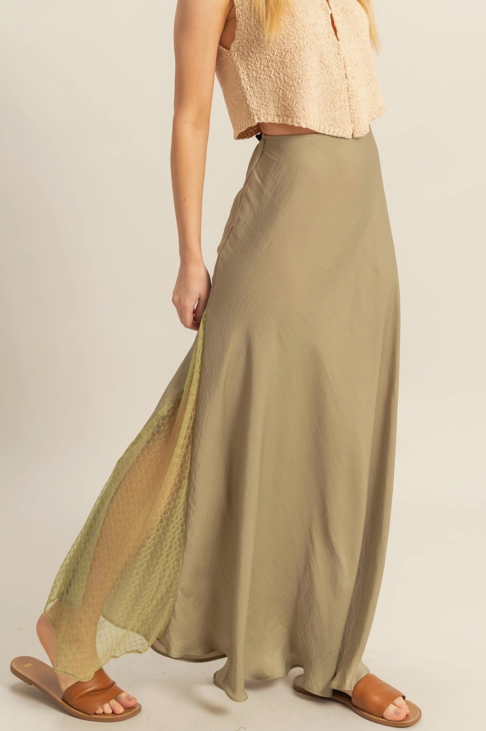 HF Olive Lace Maxi Skirt