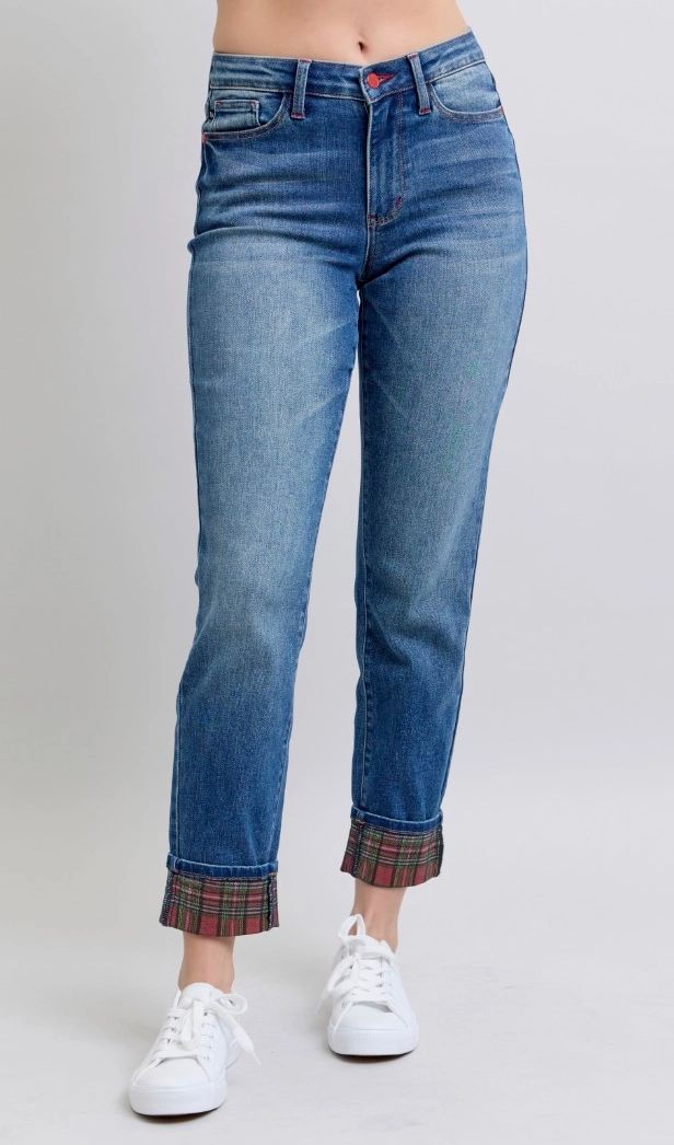 JB Plaid Print Cuff BF