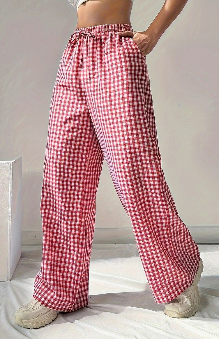 NINEXIS Red Gingham Pants NINEXIS Red Gingham Pants