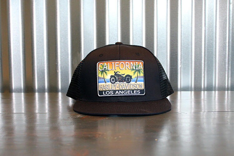California Harley-Davidson Full Color Logo mesh flat-bill cap