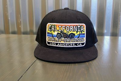 California Harley-Davidson Sunset Logo mesh flat-bill cap