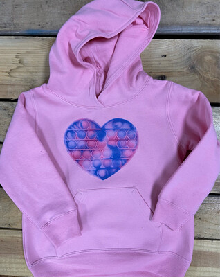 Toddler & Youth Heart Pop It Pink Hoodies