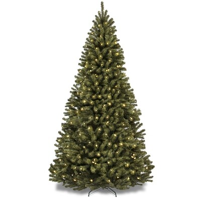 6ft Pre-Lit Spruce Hinged Artificial Christmas Tree w/ 250 Incandescent Lights, Foldable Stand / Originally $248 / Inc Free 2-3 day shipping!!