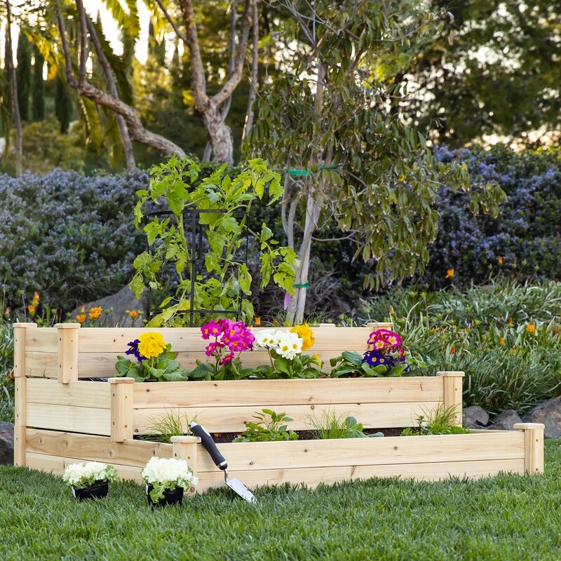 3-Tier Wooden Raised Vegetable Garden
