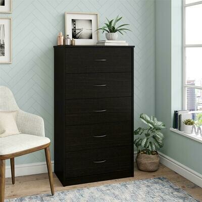 Classic 5 Drawer Dresser, Espresso Finish