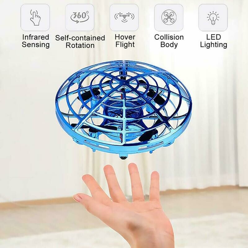 Gravity Defying Hand-Controlled UFO Drone Indoor Outdoor Flyer