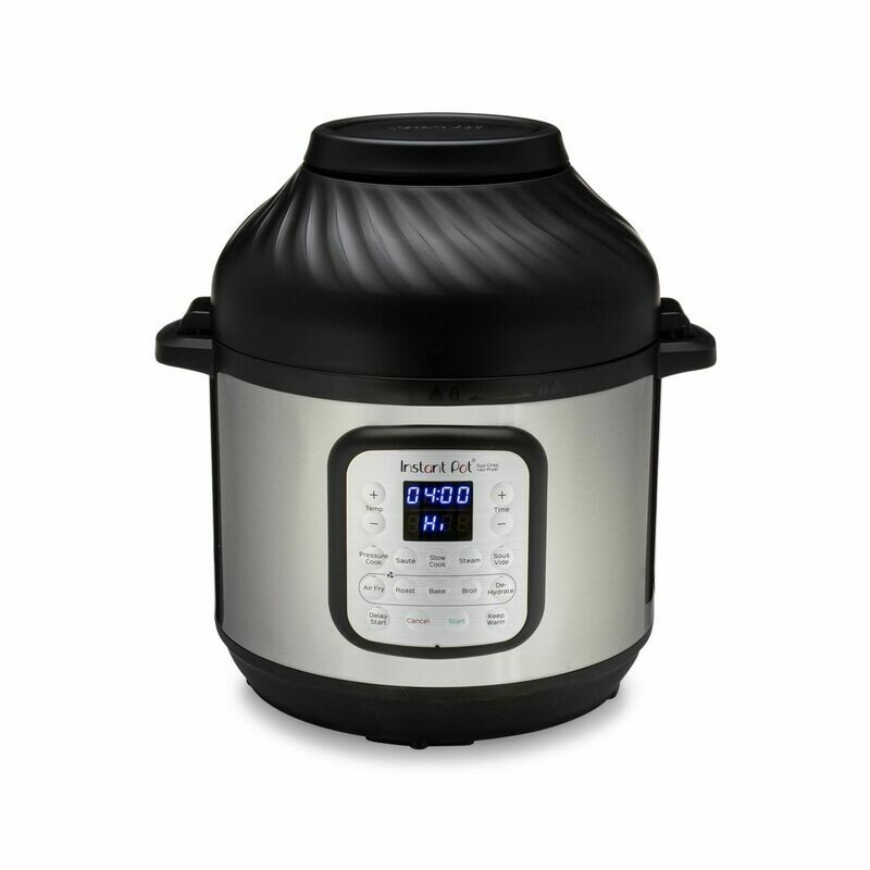 Instant Pot Duo Crisp and Air Fryer, 6 Quart 11-in-1 One-Touch Multi-Use Programmable Pressure Cooker with Air Fryer Lid