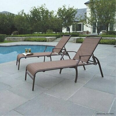 Sand Dune Outdoor Chaise Lounges for Patio, Tan, Set of 2