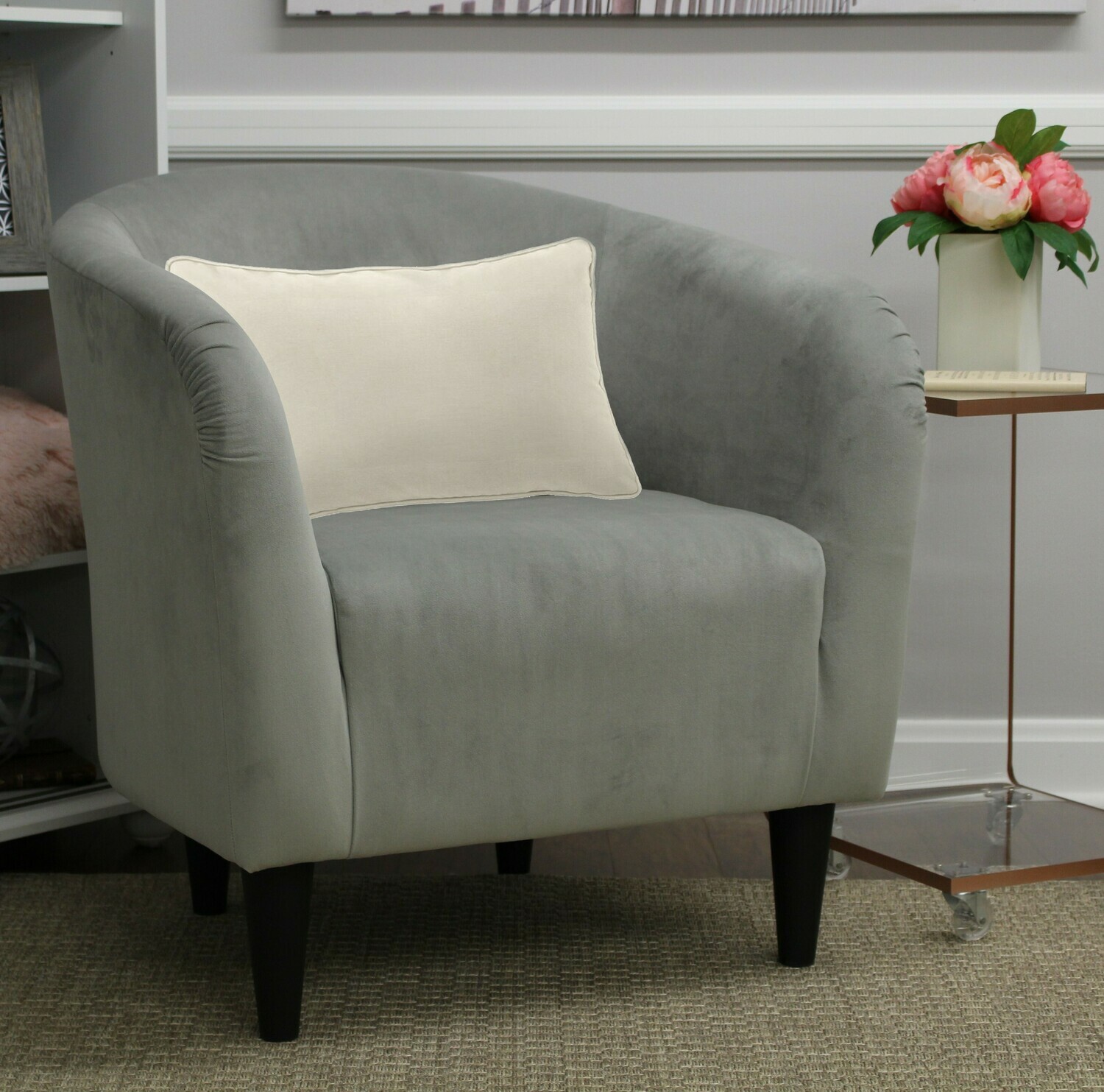 Microfiber Tub Accent Chair