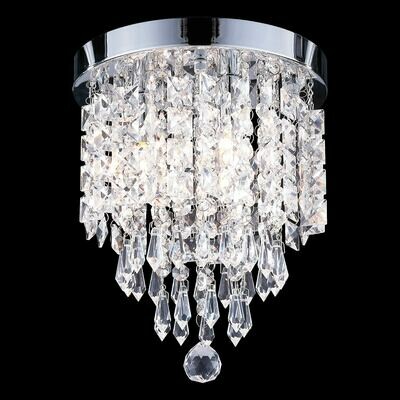 UL Listed 3-Light Crystal Chandelier Ceiling Fixture Pendant