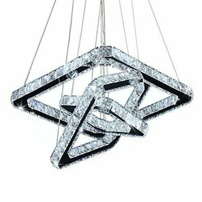 Modern Crystal Chandeliers LED Square Chandelier Pendant Lights