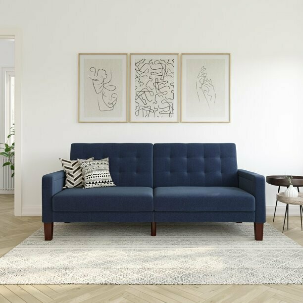 Porter Fabric Tufted Futon, Multiple Colors