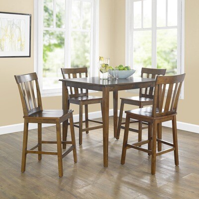 Dining Table Set Room Small Counter Bar Height Dinette Chairs 5 Piece Kitchen