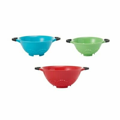 Farberware Professional Soft Grips Set of 3 Colanders in Green, Red, and Orange