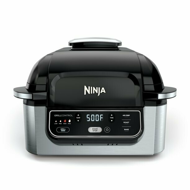 Ninja® Foodi™ 4-in-1 Indoor Grill with 4-Quart Air Fryer, Roast, &amp; Bake, AG300