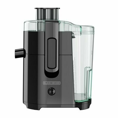 BLACK+DECKER Fruit and Vegetable Juice Extractor with Space Saving Design, Black, JE2400BD