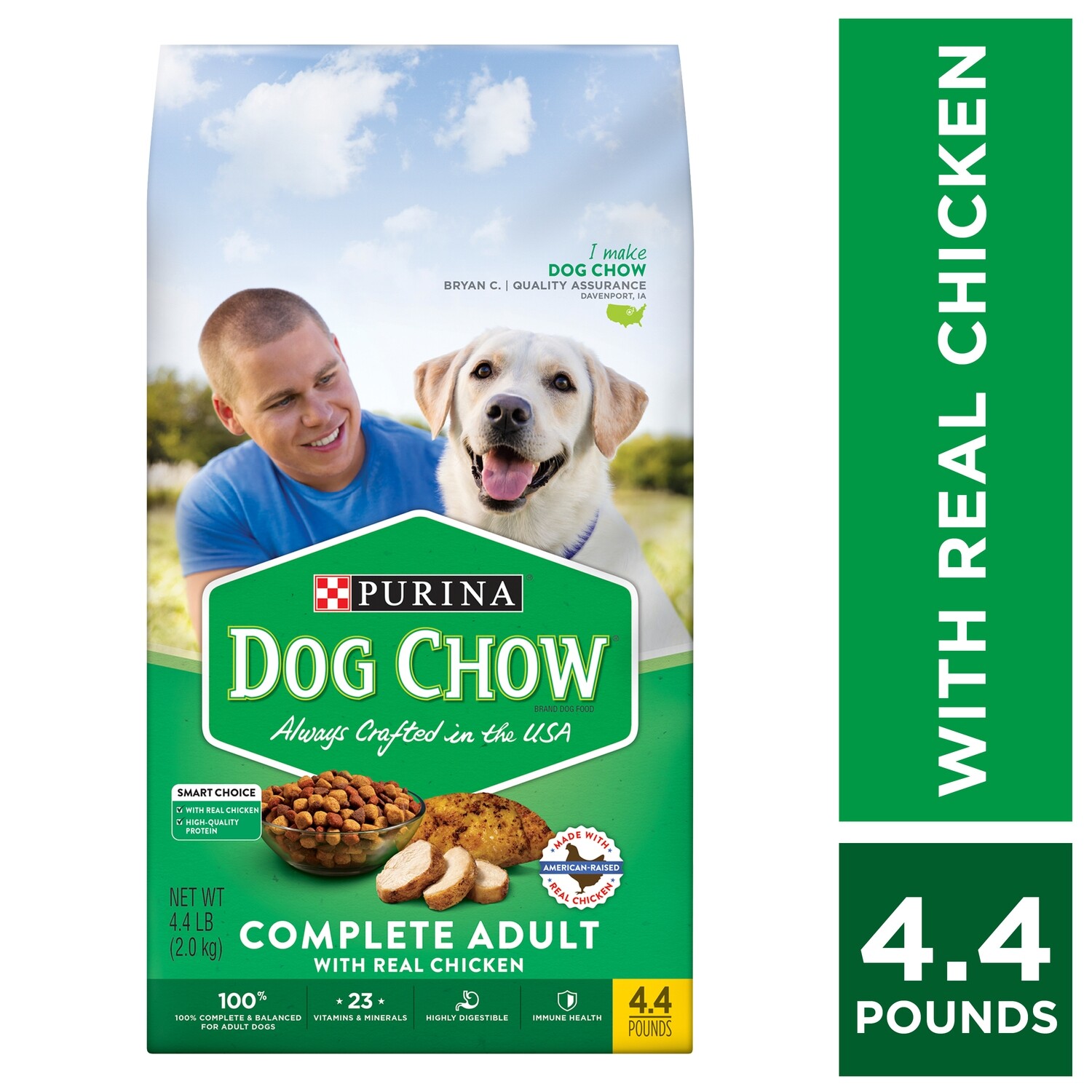 Purina Dog Chow Dry Dog Food, Complete Adult With Real Chicken