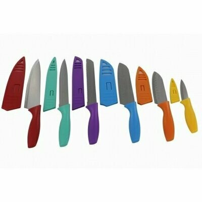 Lightahead Stainless Steel Kitchen Colored Knife Set 6 Knives set