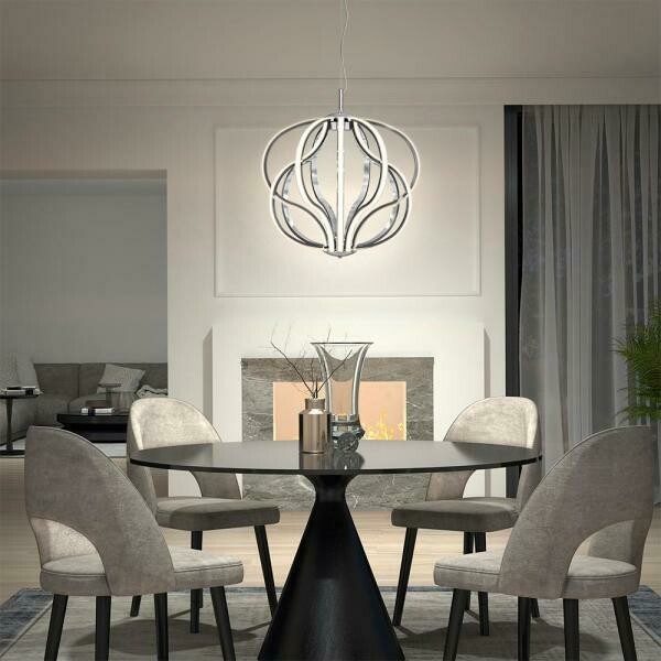 Meridian 30-Watt Integrated LED Chrome Pendant