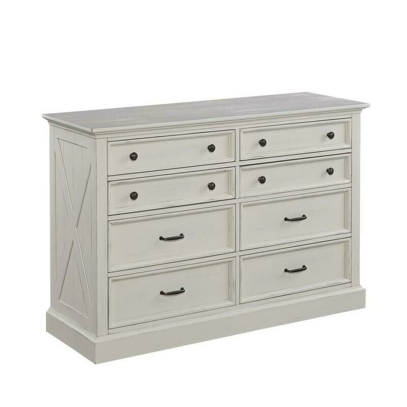 Seaside Lodge 8-Drawer Hand Rubbed White Dresser