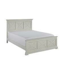 Seaside Lodge Hand Rubbed White Queen Panel Bed