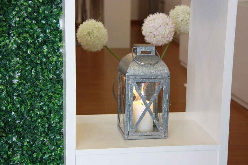 Goods2UQuick Medium Galvanized Metal Candle Holder Lantern Home Decor