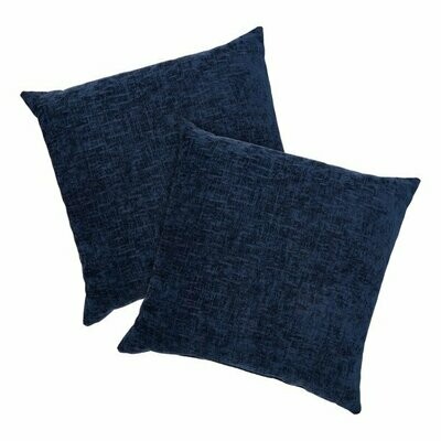 Chenille Decorative Pillow, 18" x 18", Multiple Colors, 2 Pack